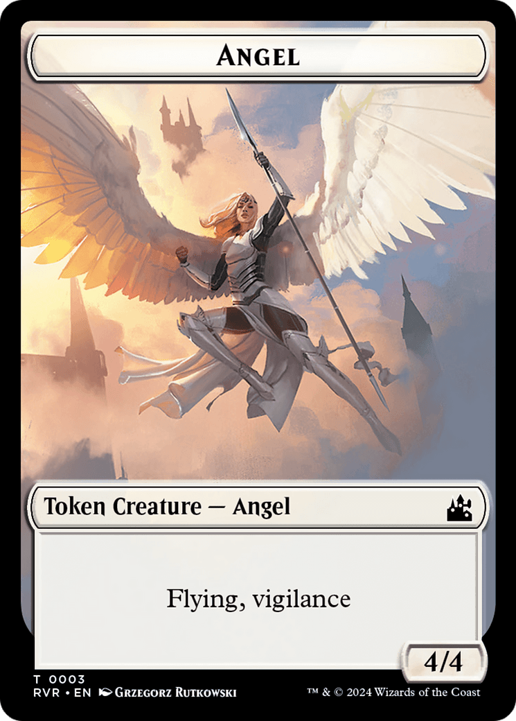 Saproling // Angel (0003) Double-Sided Token [Ravnica Remastered Tokens] MTG Single Magic: The Gathering  | Multizone: Comics And Games