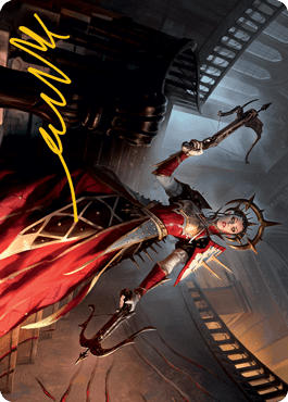 Bloodthirsty Adversary Art Card (Gold-Stamped Signature) [Innistrad: Midnight Hunt Art Series] MTG Single Magic: The Gathering  | Multizone: Comics And Games
