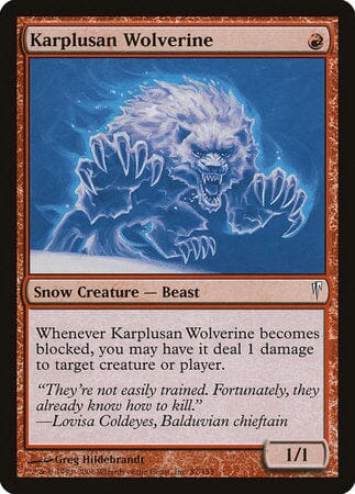 Karplusan Wolverine [Coldsnap] MTG Single Magic: The Gathering  | Multizone: Comics And Games