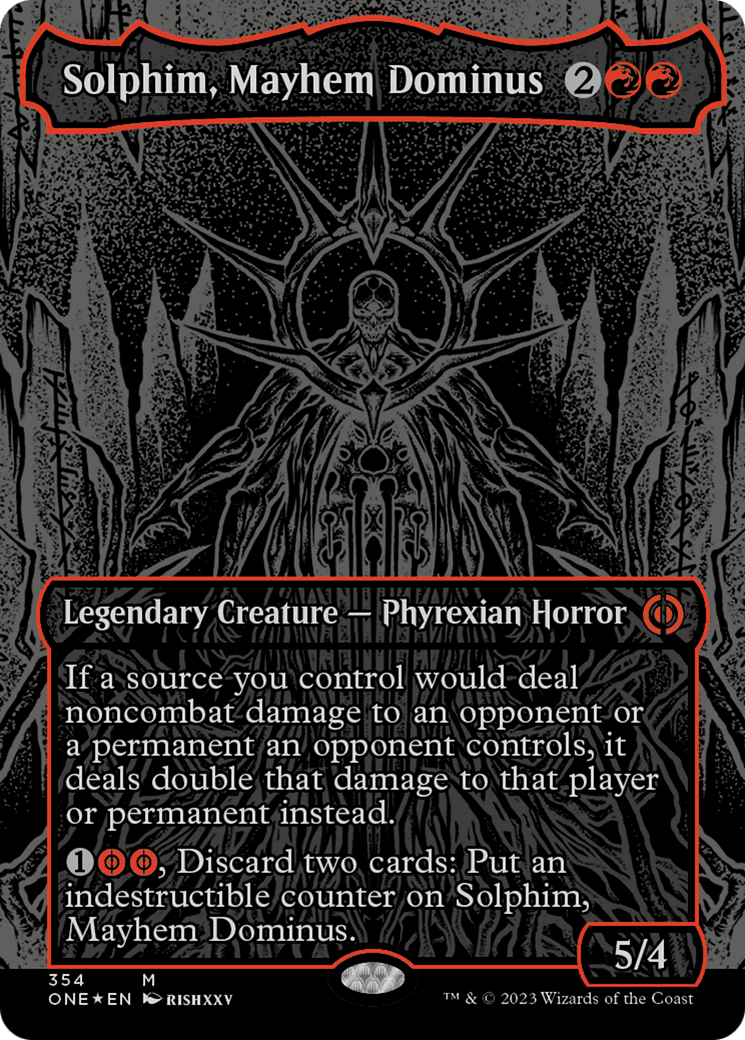 Solphim, Mayhem Dominus (Oil Slick Raised Foil) [Phyrexia: All Will Be One] MTG Single Magic: The Gathering  | Multizone: Comics And Games