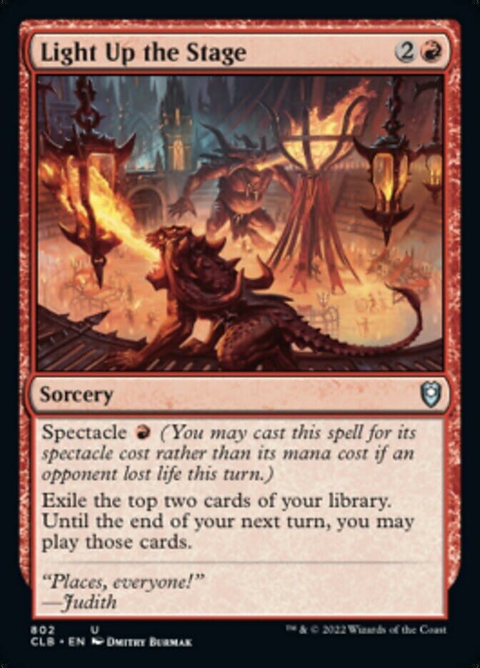 Light Up the Stage [Commander Legends: Battle for Baldur's Gate] MTG Single Magic: The Gathering  | Multizone: Comics And Games