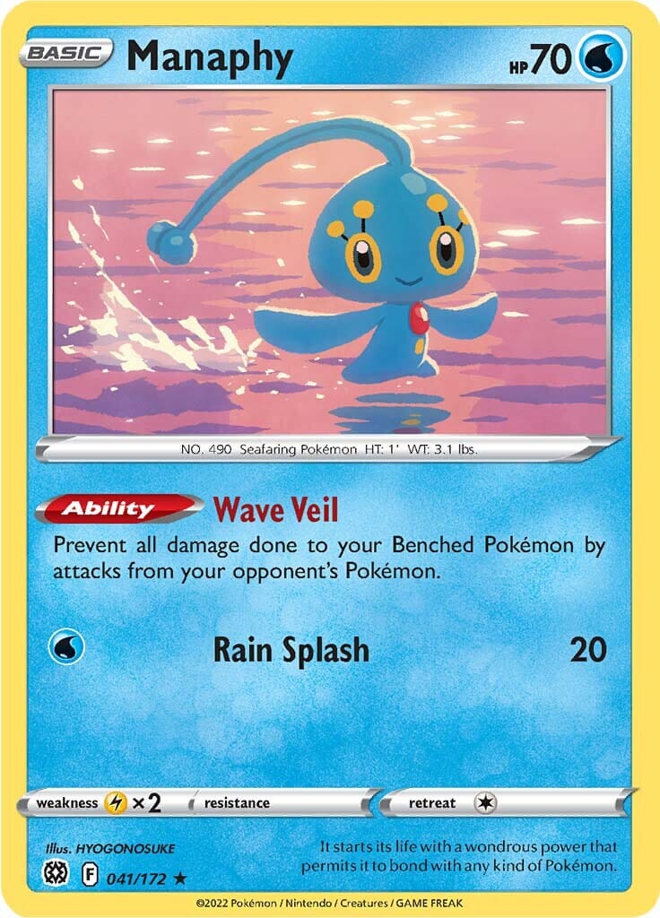 Manaphy (041/172) [Sword & Shield: Brilliant Stars] Pokemon Single Pokémon  | Multizone: Comics And Games