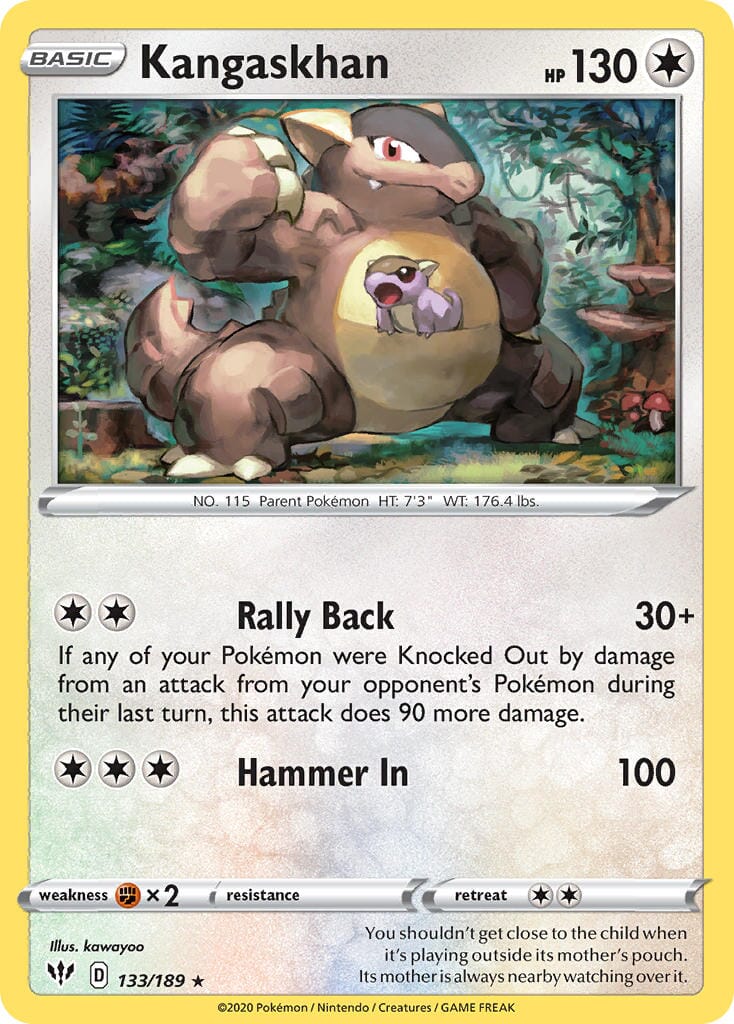 Kangaskhan (133/189) (Theme Deck Exclusive) [Sword & Shield: Darkness Ablaze] Pokemon Single Pokémon  | Multizone: Comics And Games