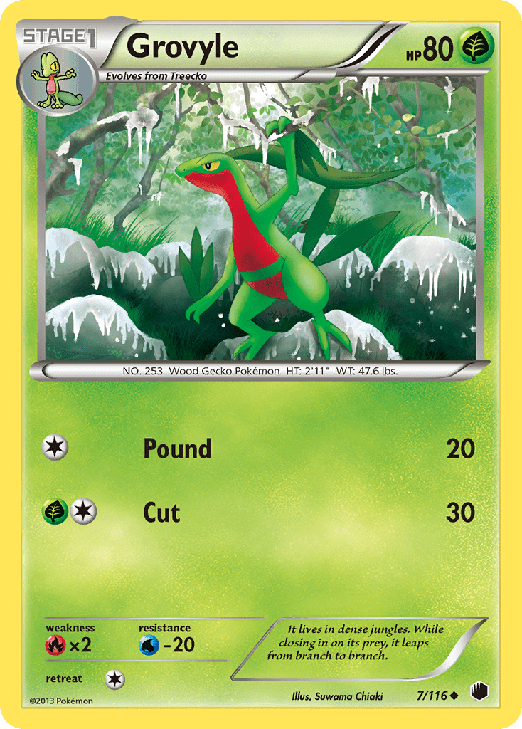Grovyle (7/116) [Black & White: Plasma Freeze] Pokemon Single Pokémon  | Multizone: Comics And Games