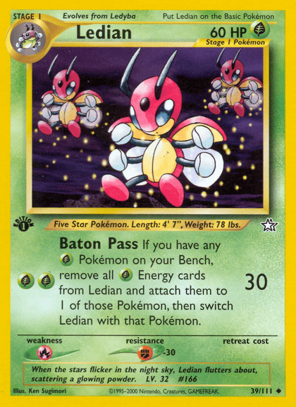 Ledian (39/111) [Neo Genesis 1st Edition] Pokemon Single Pokémon  | Multizone: Comics And Games