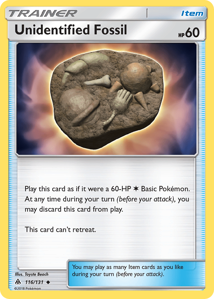 Unidentified Fossil (116/131) [Sun & Moon: Forbidden Light] Pokemon Single Pokémon  | Multizone: Comics And Games