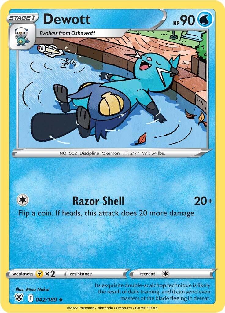 Dewott (042/189) [Sword & Shield: Astral Radiance] Pokemon Single Pokémon  | Multizone: Comics And Games