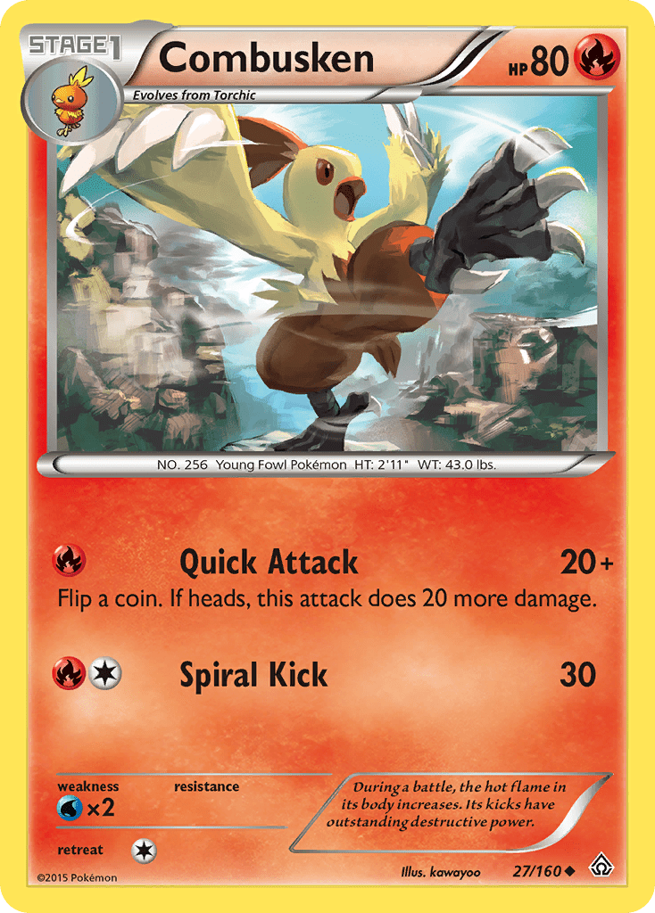 Combusken (27/160) [XY: Primal Clash] Pokemon Single Pokémon  | Multizone: Comics And Games