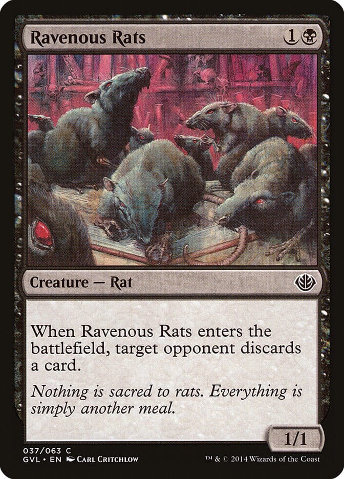 Ravenous Rats (Garruk vs. Liliana) [Duel Decks Anthology] MTG Single Magic: The Gathering  | Multizone: Comics And Games