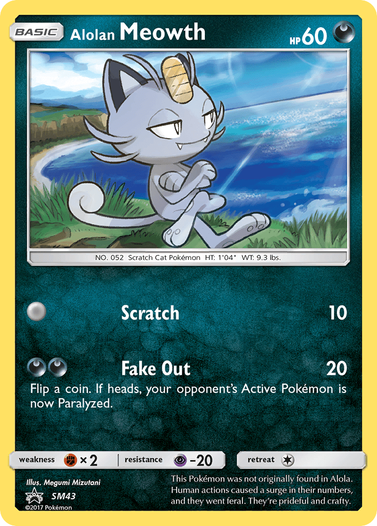 Alolan Meowth (SM43) [Sun & Moon: Black Star Promos] Pokemon Single Pokémon  | Multizone: Comics And Games