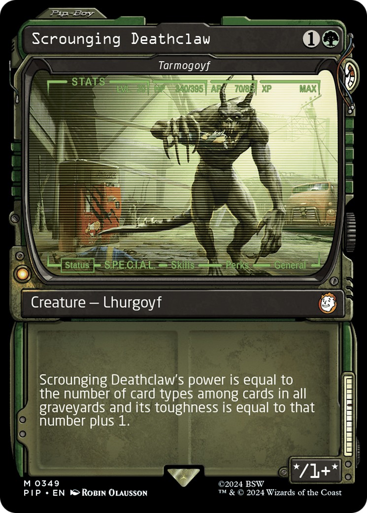 Scrounging Deathclaw - Tarmogoyf (Showcase) [Fallout] | Multizone: Comics And Games