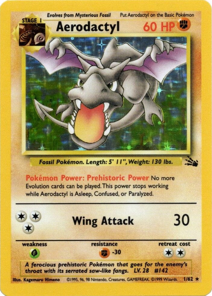 Aerodactyl (1/62) [Fossil Unlimited] Pokemon Single Pokémon  | Multizone: Comics And Games
