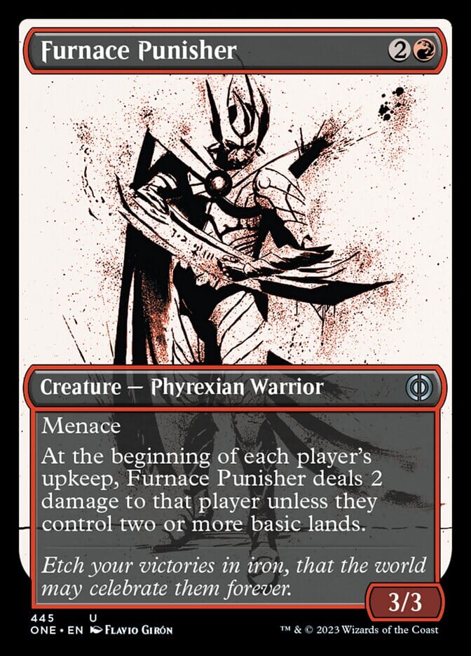 Furnace Punisher (Showcase Ichor Step-and-Compleat Foil) [Phyrexia: All Will Be One] MTG Single Magic: The Gathering  | Multizone: Comics And Games
