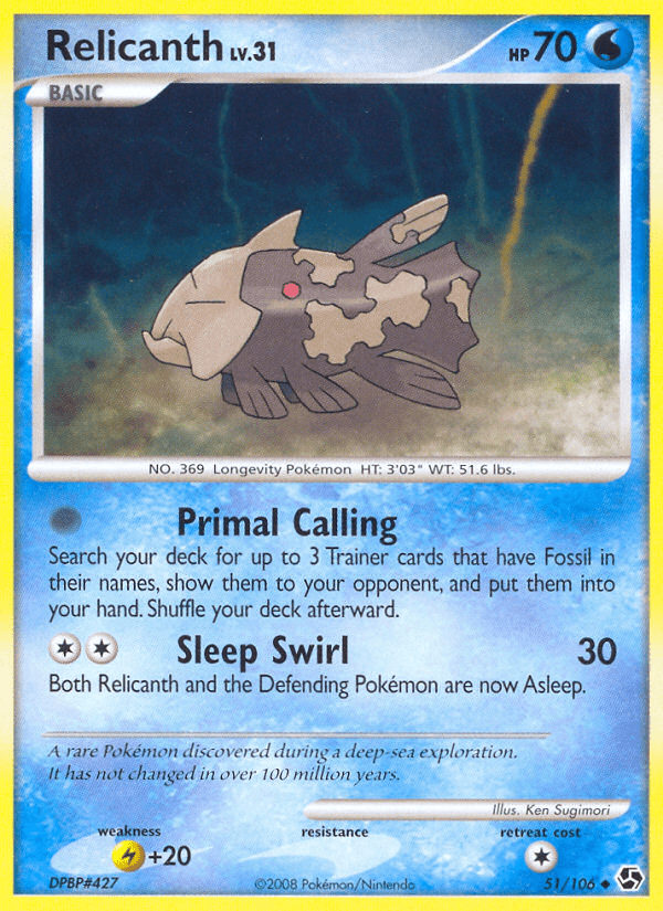 Relicanth (51/106) [Diamond & Pearl: Great Encounters] Pokemon Single Pokémon  | Multizone: Comics And Games