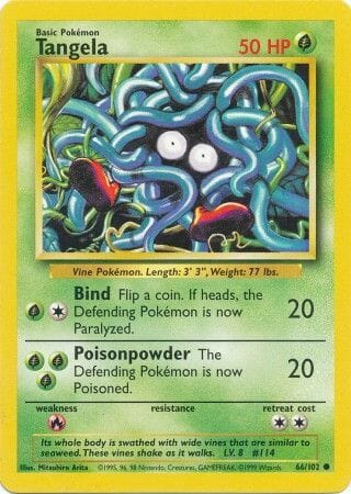 Tangela (66/102) [Base Set Unlimited] Pokemon Single Pokémon  | Multizone: Comics And Games