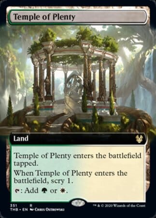 Temple of Plenty (Extended Art) [Theros Beyond Death] MTG Single Magic: The Gathering  | Multizone: Comics And Games