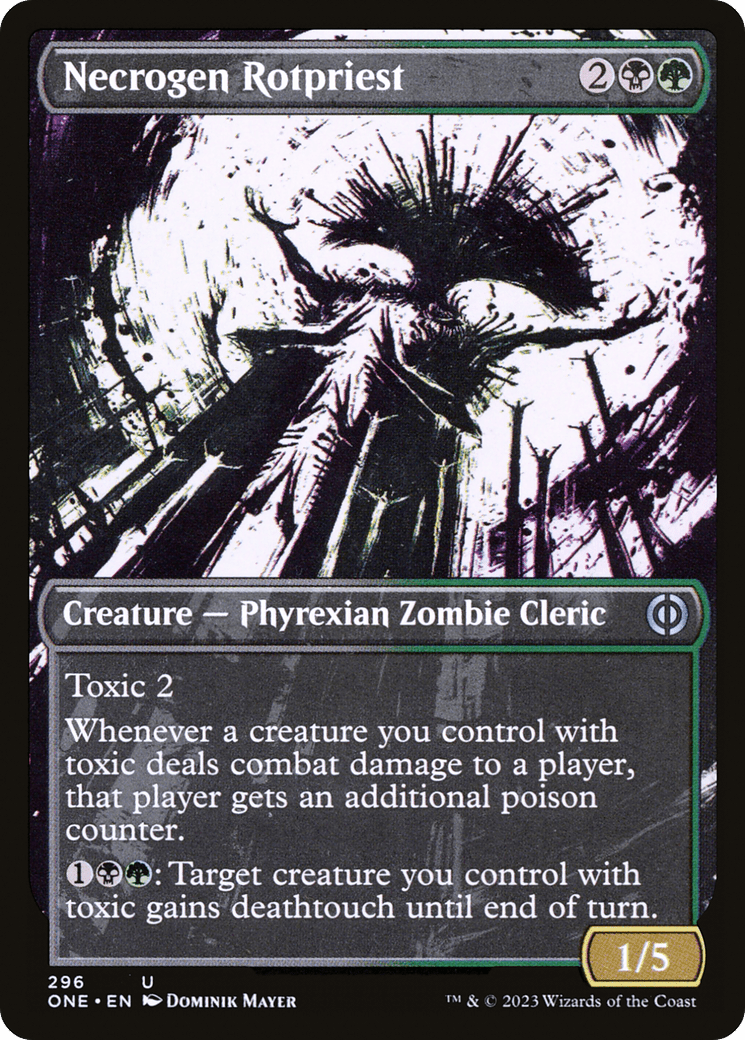 Necrogen Rotpriest (Borderless Ichor) [Phyrexia: All Will Be One] MTG Single Magic: The Gathering  | Multizone: Comics And Games