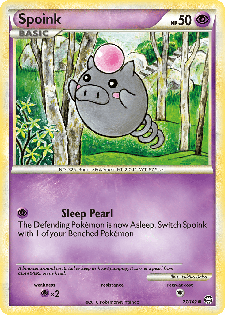 Spoink (77/102) [HeartGold & SoulSilver: Triumphant] Pokemon Single Pokémon  | Multizone: Comics And Games