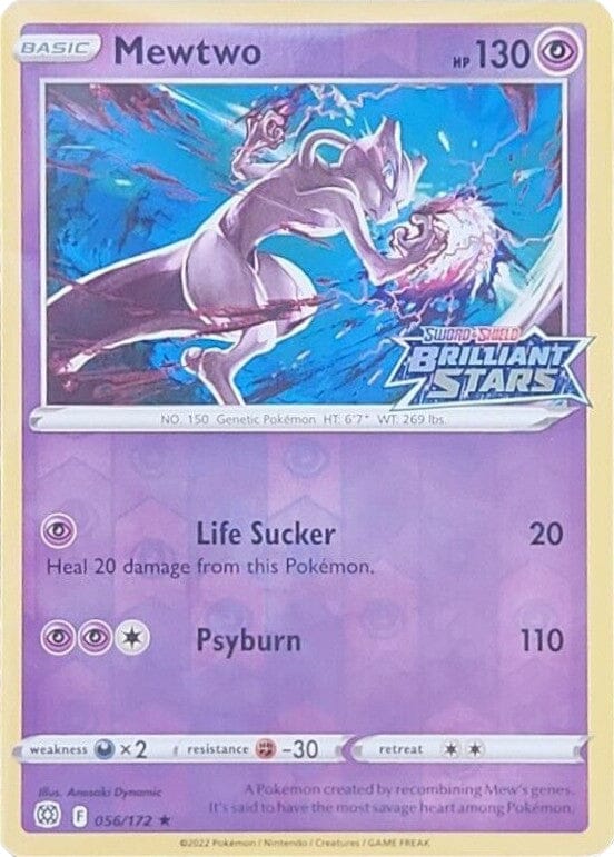 Mewtwo (056/172) (Brilliant Stars Stamped) [Sword & Shield: Brilliant Stars] Pokemon Single Pokémon  | Multizone: Comics And Games