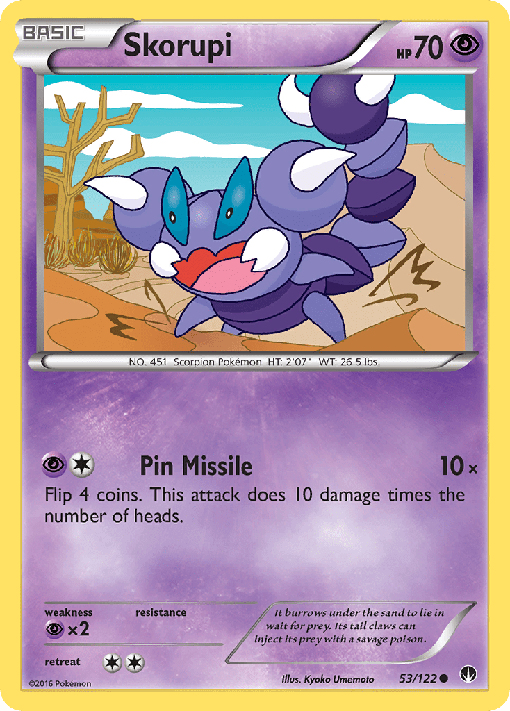 Skorupi (53/122) [XY: BREAKpoint] Pokemon Single Pokémon  | Multizone: Comics And Games
