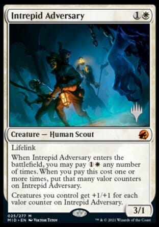 Intrepid Adversary (Promo Pack) [Innistrad: Midnight Hunt Promos] MTG Single Magic: The Gathering  | Multizone: Comics And Games