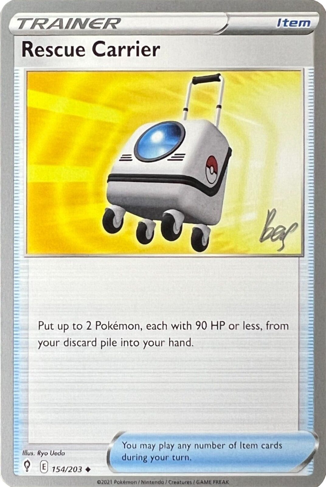 Rescue Carrier (154/203) (Cheryl Again - Sebastian Lashmet) [World Championships 2022] Pokemon Single Pokémon  | Multizone: Comics And Games