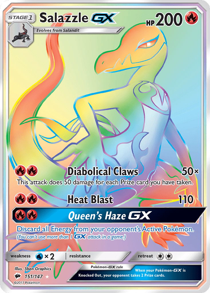 Salazzle GX (151/147) [Sun & Moon: Burning Shadows] Pokemon Single Pokémon  | Multizone: Comics And Games