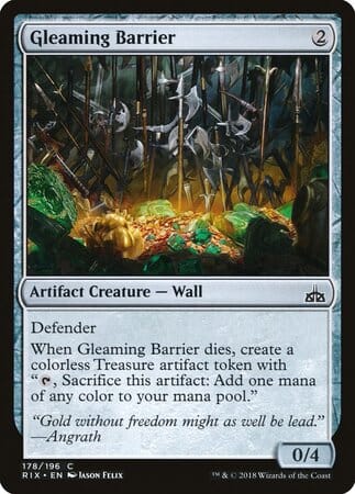 Gleaming Barrier [Rivals of Ixalan] MTG Single Magic: The Gathering  | Multizone: Comics And Games