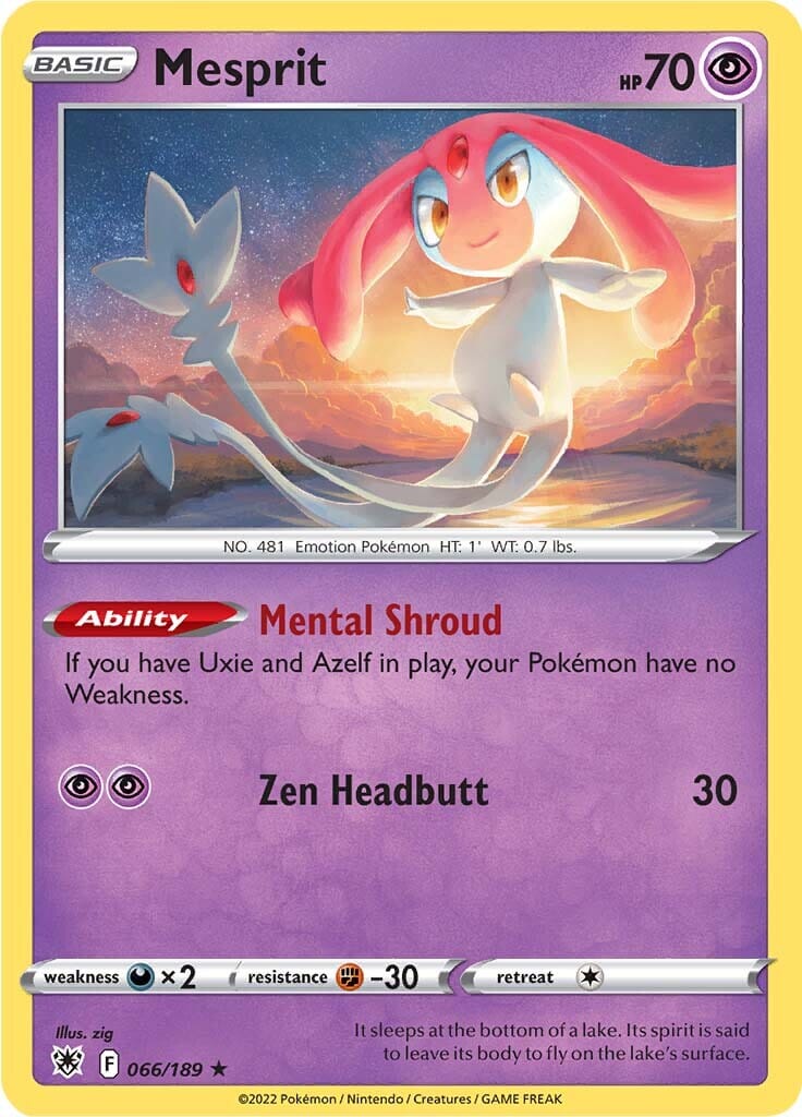 Mesprit (066/189) [Sword & Shield: Astral Radiance] Pokemon Single Pokémon  | Multizone: Comics And Games