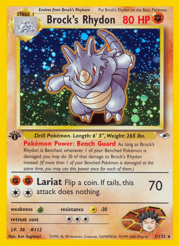Brock's Rhydon (2/132) [Gym Heroes 1st Edition] Pokemon Single Pokémon  | Multizone: Comics And Games