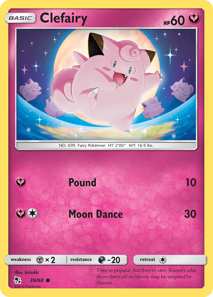 Clefairy (39/68) [Sun & Moon: Hidden Fates] Pokemon Single Pokémon  | Multizone: Comics And Games