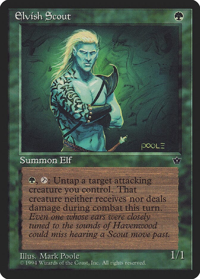 Elvish Scout (Mark Poole) [Fallen Empires] MTG Single Magic: The Gathering  | Multizone: Comics And Games