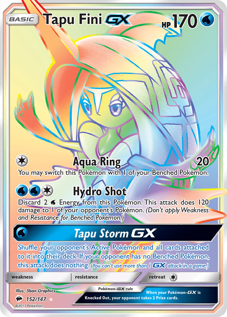 Tapu Fini GX (152/147) [Sun & Moon: Burning Shadows] Pokemon Single Pokémon  | Multizone: Comics And Games
