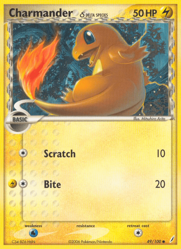 Charmander (49/100) (Delta Species) [EX: Crystal Guardians] Pokemon Single Pokémon  | Multizone: Comics And Games
