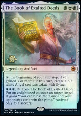 The Book of Exalted Deeds [Dungeons & Dragons: Adventures in the Forgotten Realms Prerelease Promos] MTG Single Magic: The Gathering  | Multizone: Comics And Games
