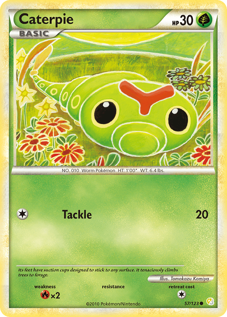 Caterpie (57/123) [HeartGold & SoulSilver: Base Set] Pokemon Single Pokémon  | Multizone: Comics And Games