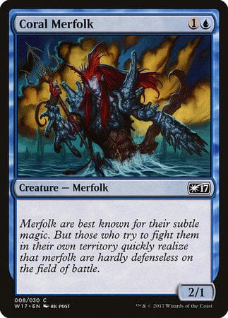 Coral Merfolk [Welcome Deck 2017] MTG Single Magic: The Gathering  | Multizone: Comics And Games