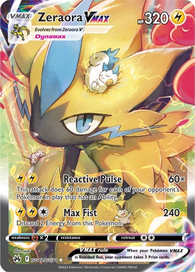 Zeraora VMAX (GG42/GG70) [Sword & Shield: Crown Zenith] Pokemon Single Pokémon  | Multizone: Comics And Games