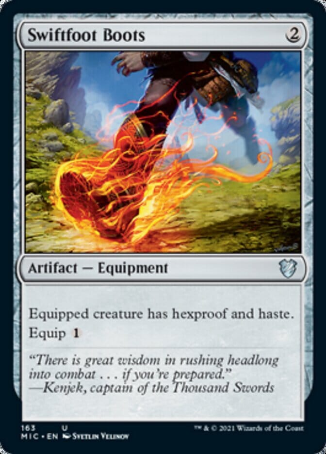 Swiftfoot Boots [Innistrad: Midnight Hunt Commander] MTG Single Magic: The Gathering  | Multizone: Comics And Games