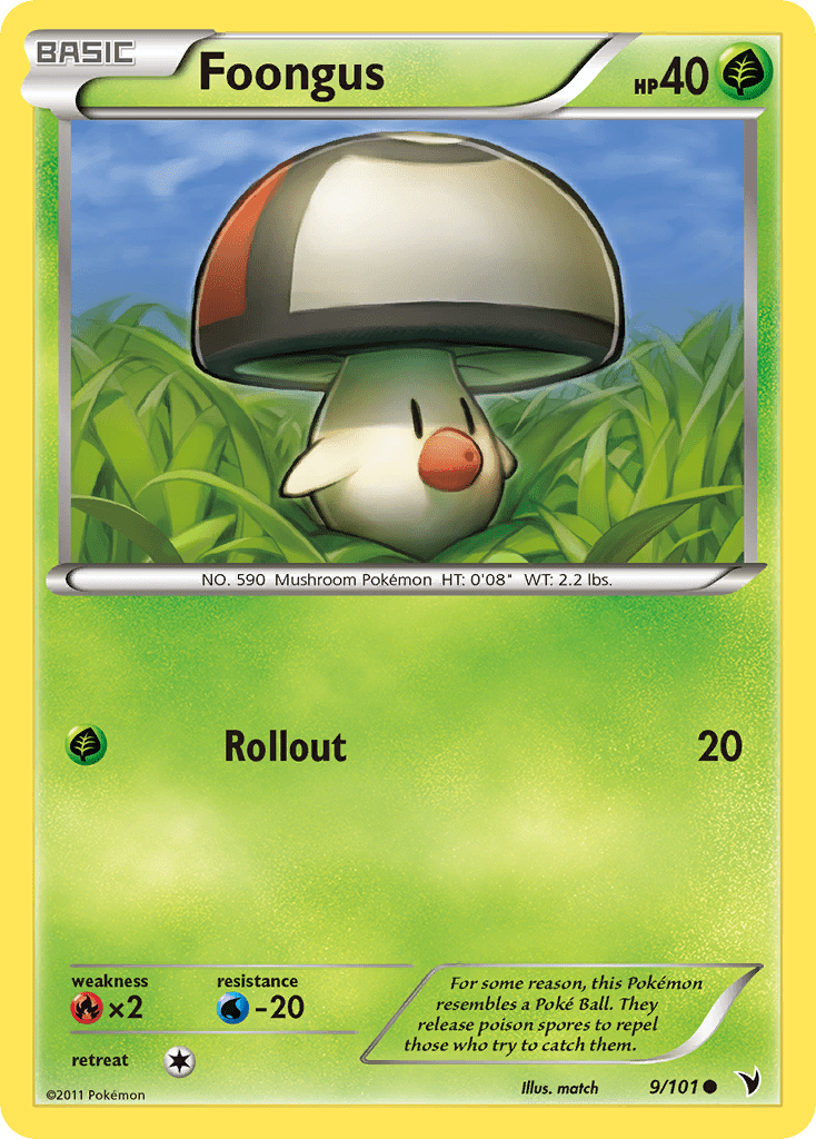 Foongus (9/101) [Black & White: Noble Victories] Pokemon Single Pokémon  | Multizone: Comics And Games