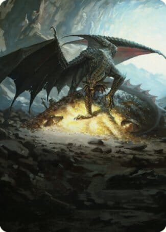 Ancient Copper Dragon Art Card (04) [Commander Legends: Battle for Baldur's Gate Art Series] MTG Single Magic: The Gathering  | Multizone: Comics And Games