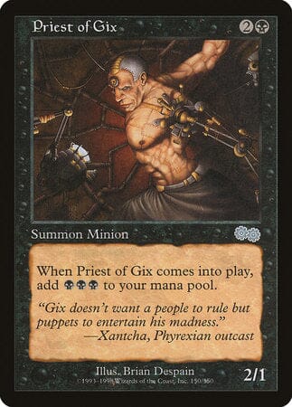 Priest of Gix [Urza's Saga] MTG Single Magic: The Gathering  | Multizone: Comics And Games