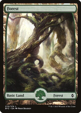 Forest (270) - Full Art [Battle for Zendikar] MTG Single Magic: The Gathering  | Multizone: Comics And Games