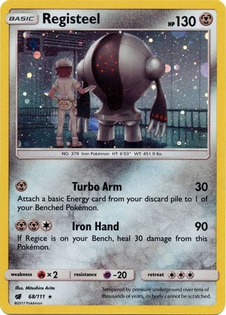Registeel (68/111) (Cosmos Holo) [Sun & Moon: Crimson Invasion] Pokemon Single Pokémon  | Multizone: Comics And Games