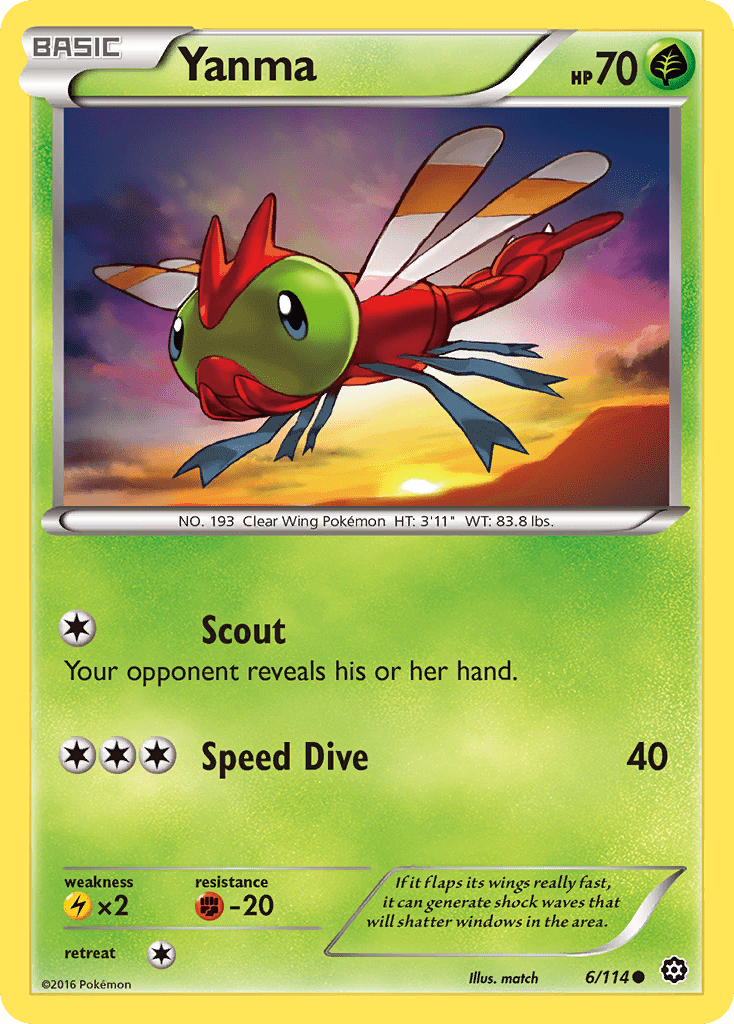 Yanma (6/114) [XY: Steam Siege] Pokemon Single Pokémon  | Multizone: Comics And Games