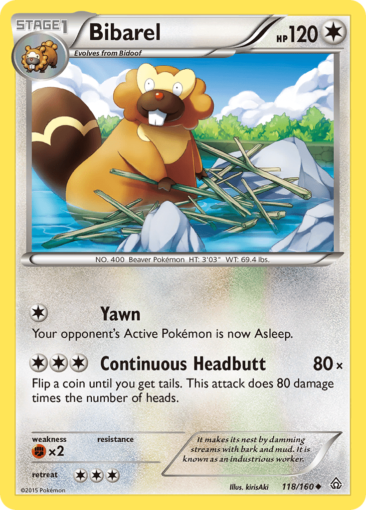 Bibarel (118/160) [XY: Primal Clash] Pokemon Single Pokémon  | Multizone: Comics And Games