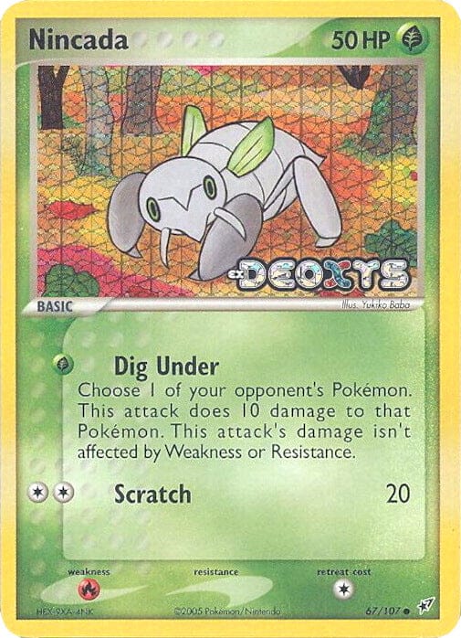 Nincada (67/107) (Stamped) [EX: Deoxys] Pokemon Single Pokémon  | Multizone: Comics And Games