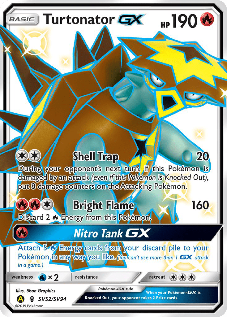 Turtonator GX (SV52/SV94) [Sun & Moon: Hidden Fates - Shiny Vault] Pokemon Single Pokémon  | Multizone: Comics And Games