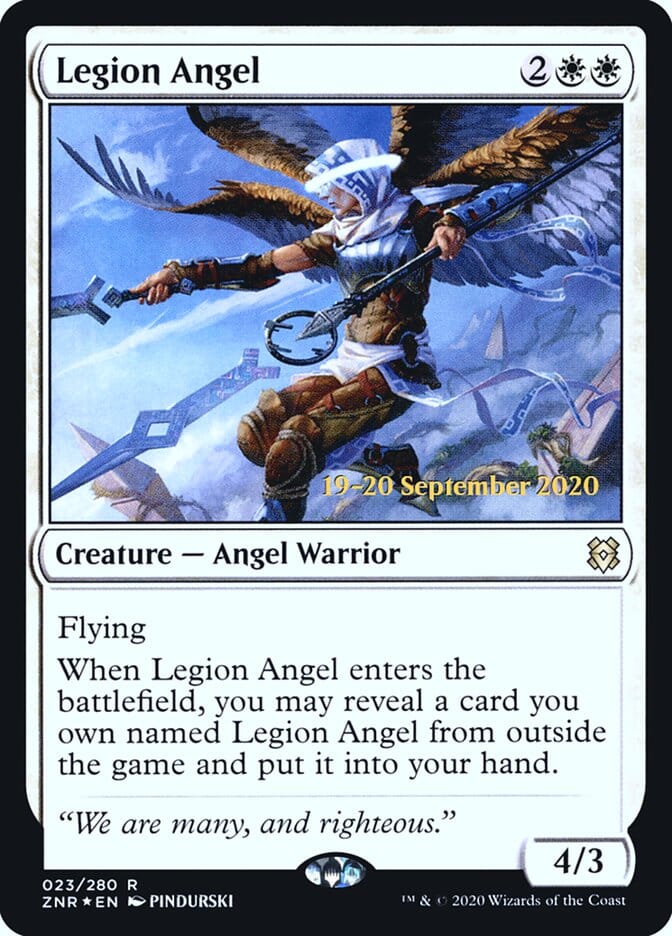 Legion Angel [Zendikar Rising Prerelease Promos] MTG Single Magic: The Gathering  | Multizone: Comics And Games