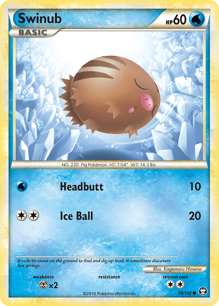 Swinub (79/102) [HeartGold & SoulSilver: Triumphant] Pokemon Single Pokémon  | Multizone: Comics And Games
